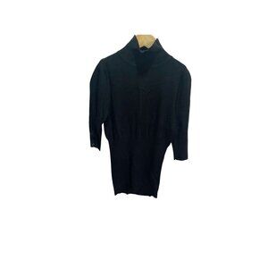 Express Design Studio Womens Turtleneck 3/4 Sleeve Stretch Black Sweater Size XS